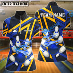 BlueJose Bowling And Pins 10000 Volt Throw Customized Name 3D Shirt For Women