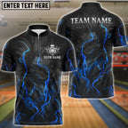 BlueJose Bowling And Pins Lion Flame Pattern Customized Name 3D Shirt (4 Colors)