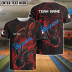 BlueJose Spider Bowling Personalized Name, Team Name 3D Shirt (4 Colors)
