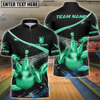 BlueJose Bowling And Pins Premium Customized Name 3D Shirt ( 6 Colors)