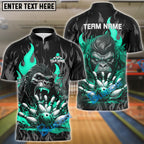 BlueJose Bowling And Pins Versus Kong Customized Name 3D Shirt (4 Colors)