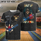 BlueJose Bowling Reaper Customized Name, Team Name 3D Shirt