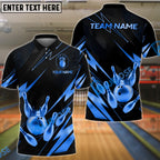 BlueJose Bowling And Pins Premium Crown Version 2 Customized Name 3D Shirt ( 6 Colors)