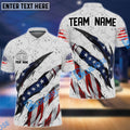BlueJose Bowling US Flag Ball Pattern Customized Name, Team Name 3D Shirt