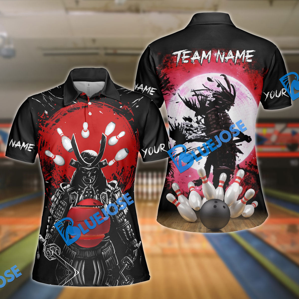 BlueJose Bowling And Pins Samurai Showdown Customized Name 3D Shirt (4 Colors)