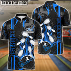BlueJose Bowling And Pins Strike The Blood Multicolor Customized Name 3D Shirt (4 Colors)