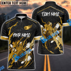 BlueJose Bowling And Pins Thorn Flame Customized Name 3D Shirt (4 Colors)