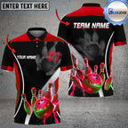 BlueJose Bowling And Pins Galaxy Sport Customized Name 3D Shirt (4 Colors)