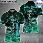BlueJose Bowling And Pins Flame Ring Reaper Customized Name 3D Shirt (4 Colors)