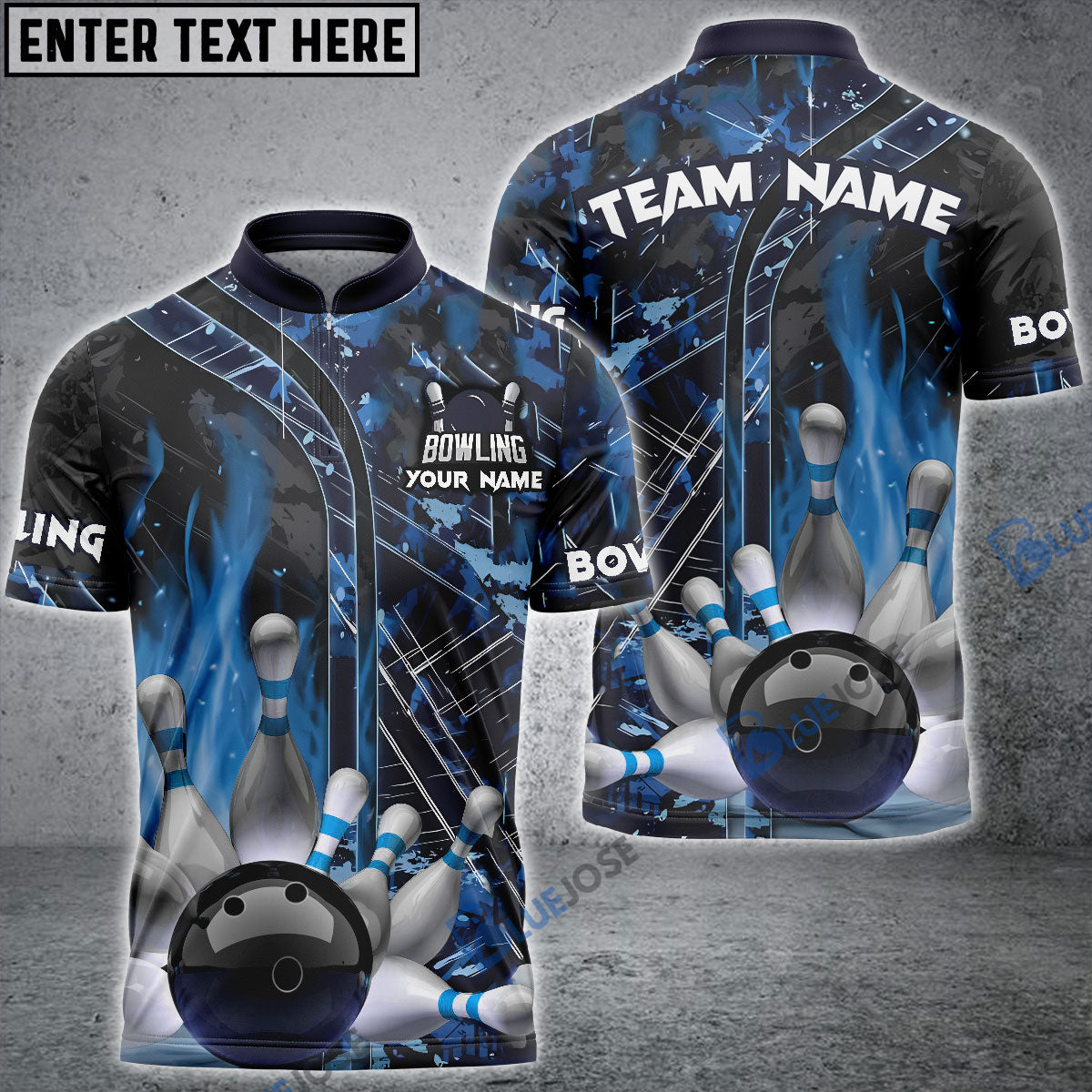 BlueJose Bowling And Pins Hexagram 2 Pattern Multicolor Personalized Name, Team Name 3D Shirt