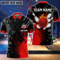 BlueJose Personalized Name Paint Fire Bowling And Pins Multicolor 3D Shirt