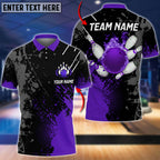 BlueJose Personalized Name Paint Fire Bowling And Pins Multicolor 3D Shirt