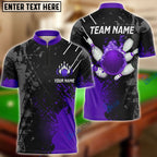 BlueJose Personalized Name Paint Fire Bowling And Pins Multicolor 3D Shirt