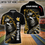 BlueJose Bowling And Pins Reaper Customized Name 3D Shirt (4 Colors)