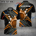 BlueJose Bowling And Pins Shockwave Customized Name 3D Shirt (6 Colors)