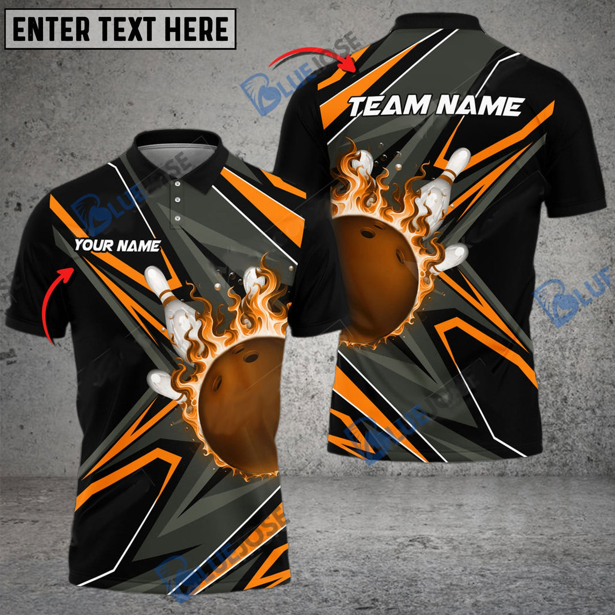 BlueJose Bowling And Pins Shockwave Customized Name 3D Shirt (6 Colors)