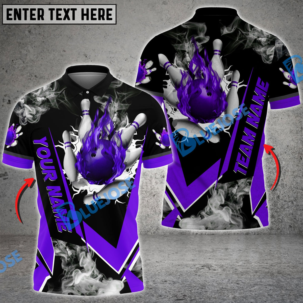 BlueJose Bowling And Pins Flame Declare War Customized Name 3D Shirt (5 Colors)