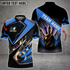 BlueJose Bowling And Pins Premium Multicolor Customized Name 3D Shirt (4 Colors), Personalized Shirts For Bowling Players