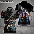 BlueJose Bowling And Pins Premium Multicolor Customized Name 3D Shirt (4 Colors), Personalized Shirts For Bowling Players