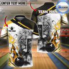 BlueJose Bowling And Pins Lion God Praying Customized Name 3D Shirt (6 Colors)