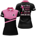 BlueJose Black Pink I'm a classy sassy and a bit smart assy bowling girl Customized Name All Over Printed Shirt For Women
