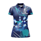 BlueJose Blue Bowling Personalized All Over Printed Shirt For Women