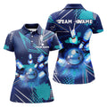 BlueJose Blue Bowling Personalized All Over Printed Shirt For Women