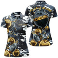 BlueJose Camo Navy Bowling Personalized All Over Printed Shirt For Women
