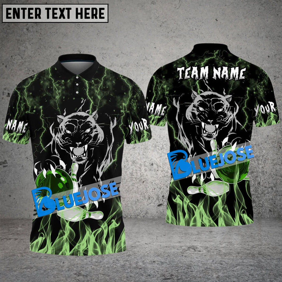 BlueJose Bowling And Pins Flaming Black Panther Customized Name 3D Shirt (6 Colors)