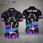 BlueJose Bowling And Pins Flaming Black Panther Customized Name 3D Shirt (6 Colors)