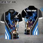 BlueJose Bowling And Pins Electro Strike Multicolor Customized Name 3D Shirt (4 Colors)