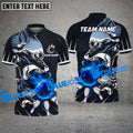 BlueJose Bowling And Pins Alpha Flame Wolf Customized Name 3D Shirt (4 Colors)