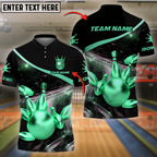 BlueJose Bowling And Pins Premium Customized Name 3D Shirt ( 6 Colors)