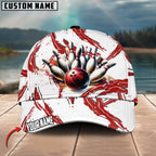 BlueJoses Bowling Ball & Pins Sport Multicolor Personalized Name Cap