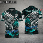 BlueJose Bowling And Pins Showdown Flame Dragon Customized Name 3D Shirt (4 Colors)