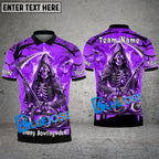 BlueJose Bowling And Pins Reaper Flame Customized Name 3D Shirt ( 6 Colors)