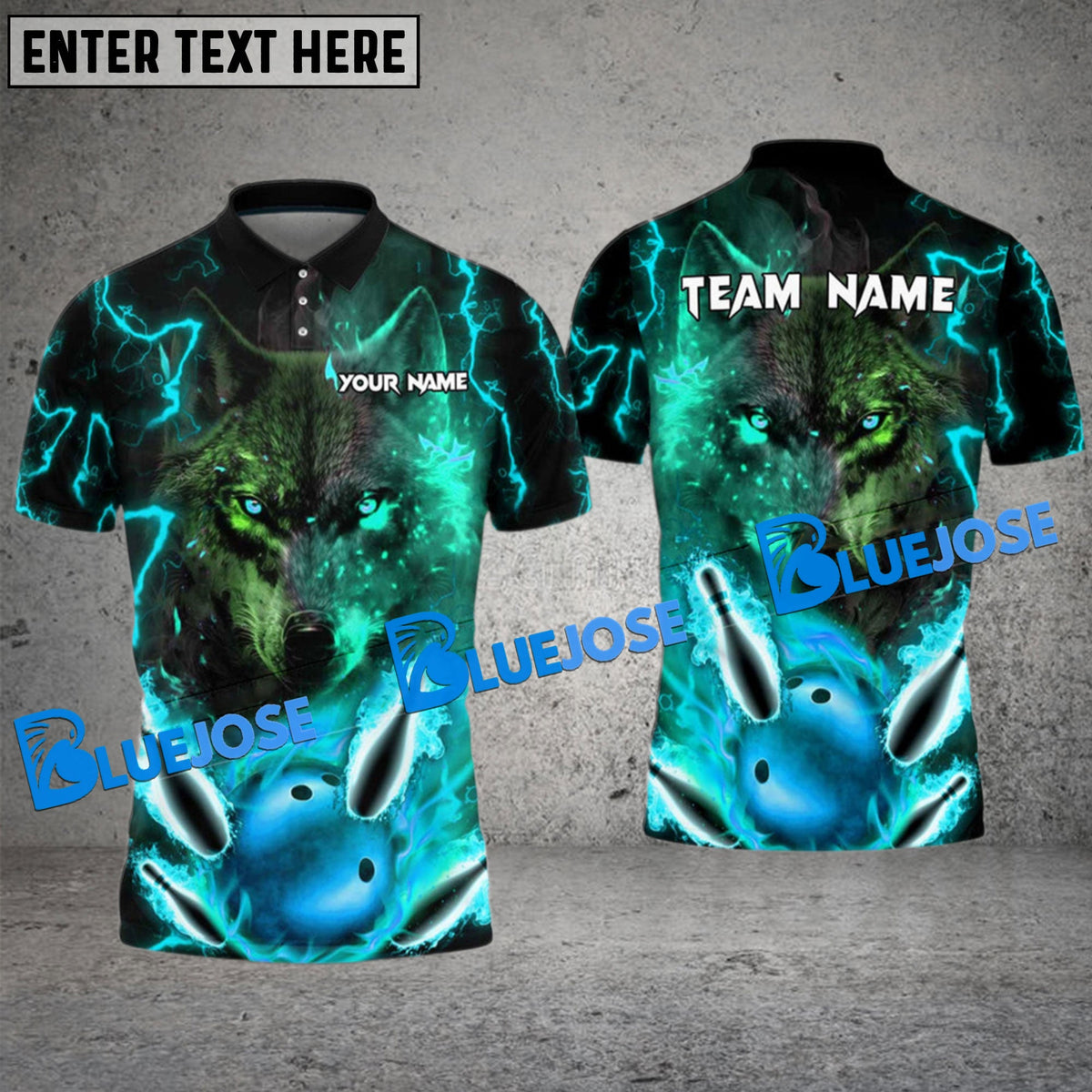 BlueJose Bowling And Pins Lightning Wolf Customized Name 3D Shirt (6 Colors)