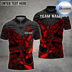 BlueJose Bowling And Pins Maori Dragon Flame Multicolor Customized Name 3D Shirt ( 4 Colors )