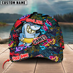 BlueJoses Bowling Funny Shark Graffiti Multicolor Personalized Name Cap