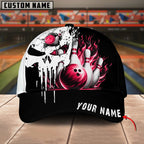 BlueJoses Bowling Punished Skull Flame Multicolor Personalized Name Cap