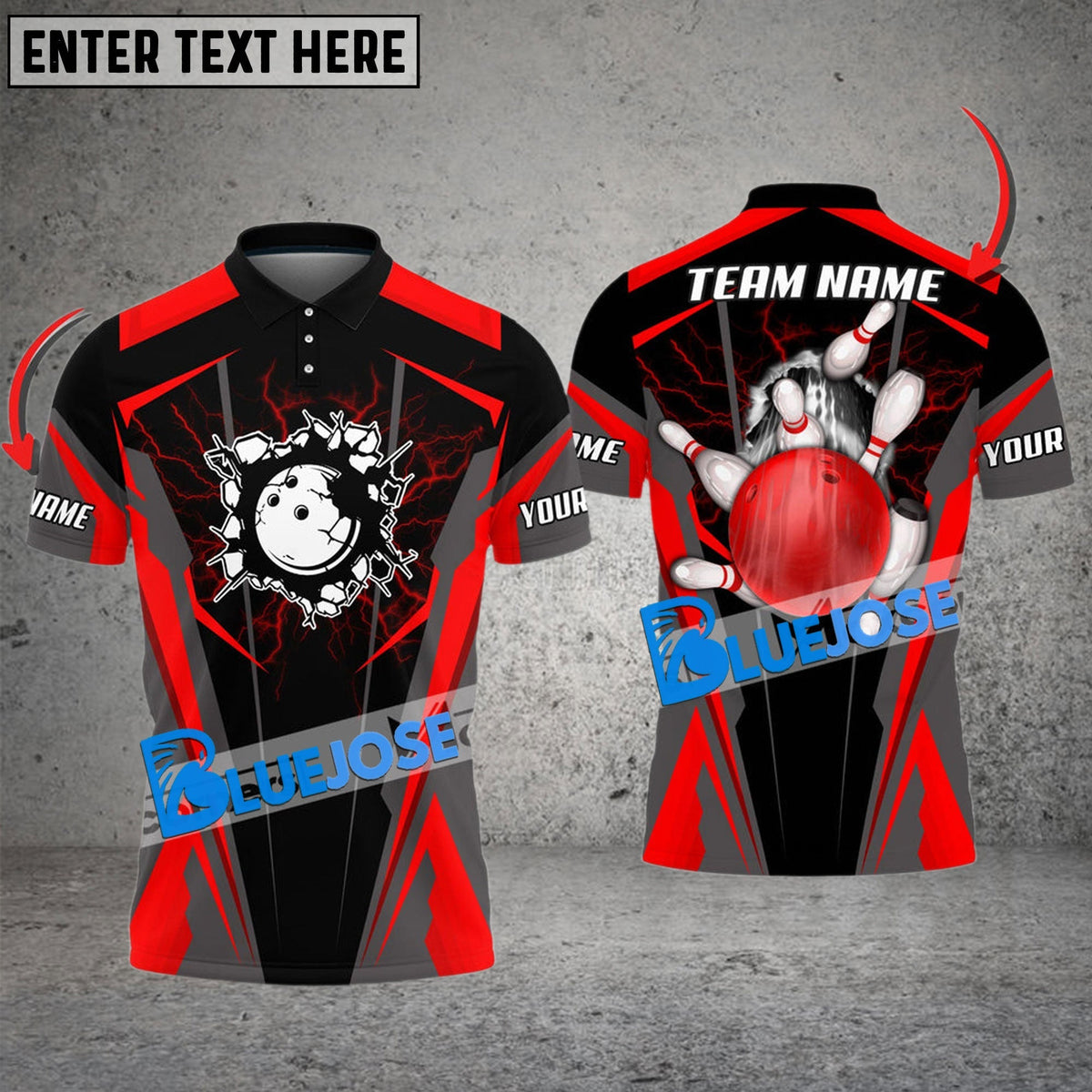 BlueJose Bowling And Pins Crack Customized Name 3D Shirt (4 Colors)