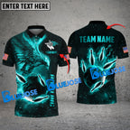 BlueJose Bowling And Pins Flame Phoenix American Flag Customized Name 3D Shirt (4 Colors)