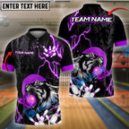 BlueJose Bowling And Pins Thunder Tiger Multicolor Options Personalized Name, Team Name 3D Shirt (4 Colors)