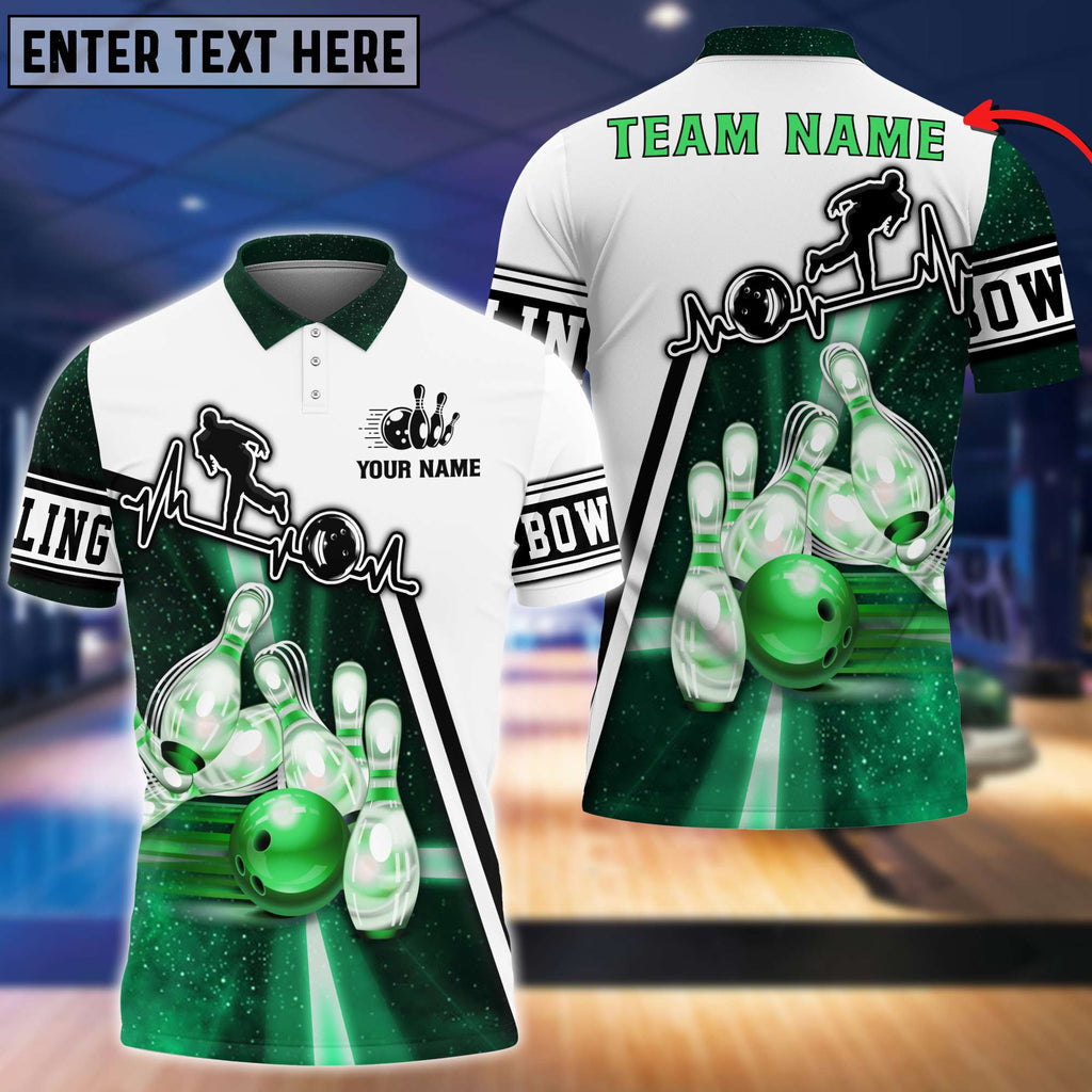 BlueJose Personalized Name Light Bowling Player Multicolor 3D Shirt