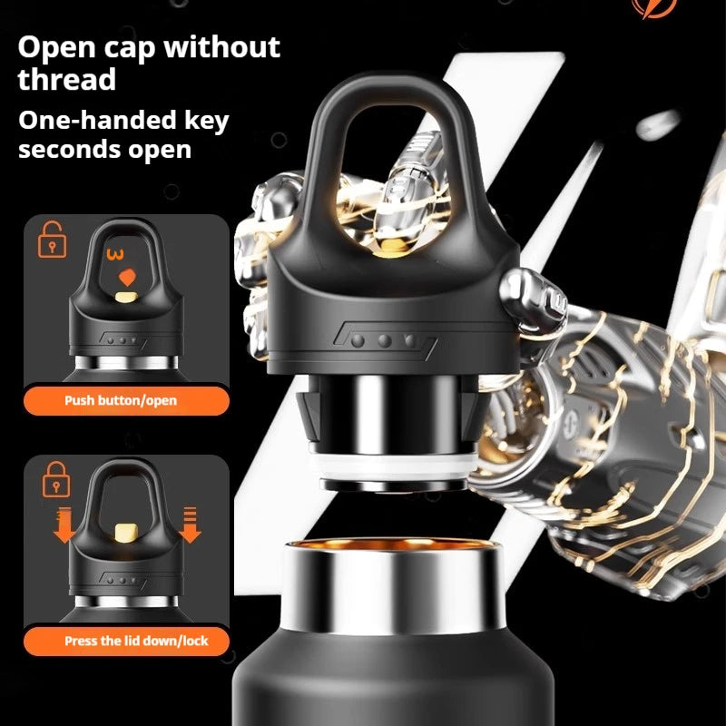 Gianxi One Click Open Lid Insulated Cup For Men'S Sports Water Bottle Large Capacity Cold Insulation Bottle Thermos Bottle
