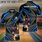 BlueJose Bowling And Pins Classic Pattern Pattern Customized Name 3D Shirt (5 Colors)