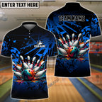 BlueJose Bowling And Pins Diamond Broken Customized Name 3D Shirt (4 Colors)