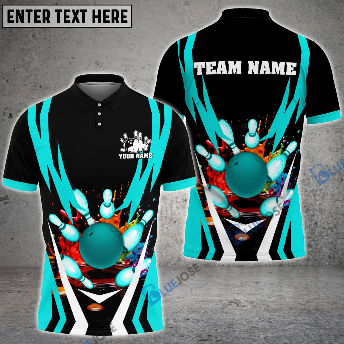 BlueJose Bowling And Pins Warrior Paint Customized Name 3D Shirt (6 Colors)