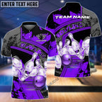 BlueJose Bowling Ball And Pins Multicolor Personalized Name 3D Shirt
