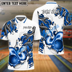 BlueJose Bowling And Pins Snake Pattern Customized Name 3D Shirt (4 Colors)